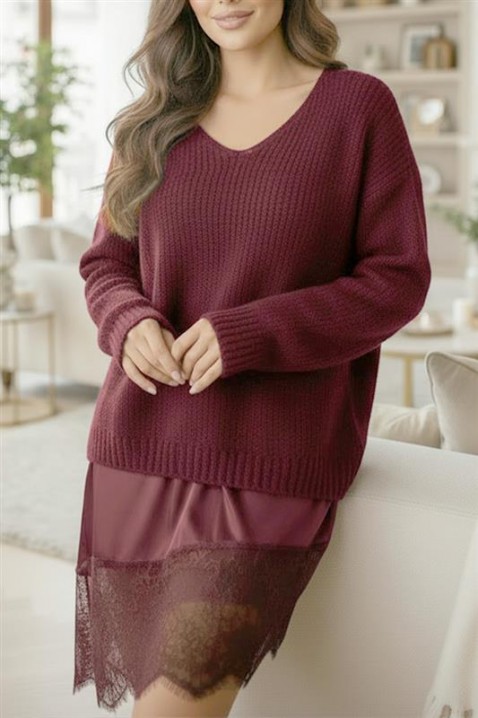 Τουνίκ VLODERZA BORDO, Χρώμα: μπορντό, IVET.EU - Εκπτώσεις έως -80%