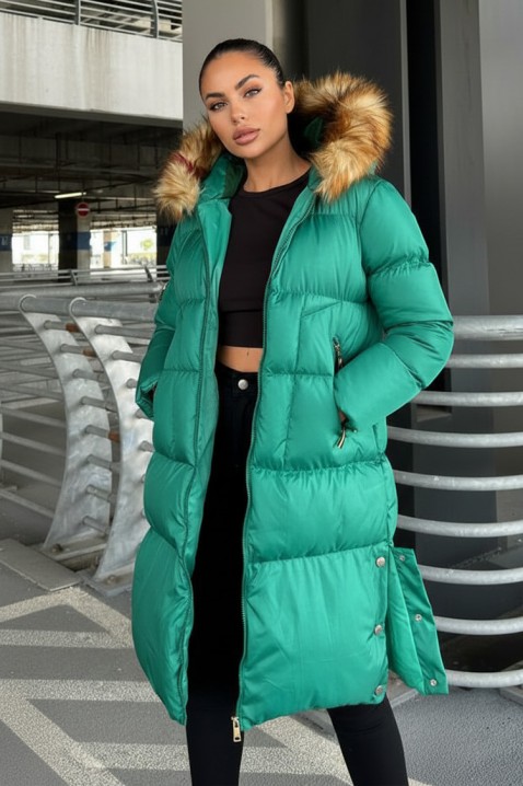 Μπουφάν KOLDEZA, Χρώμα: πράσινο, IVET.EU - Εκπτώσεις έως -80%