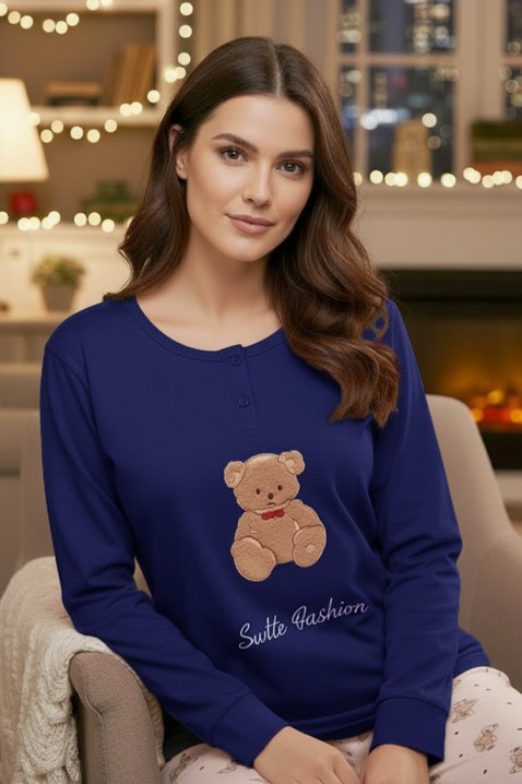 Πιζάμα KARLITTA NAVY, Χρώμα: σκούρο μπλε, IVET.EU - Εκπτώσεις έως -80%