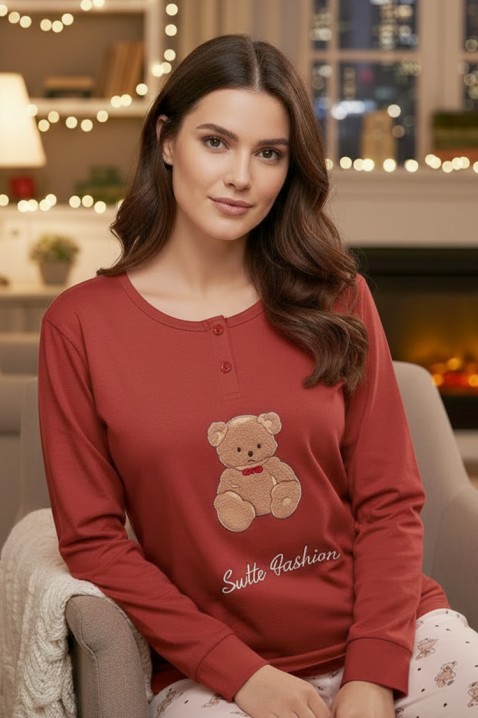 Πιζάμα KARLITTA RED, Χρώμα: κόκκινο, IVET.EU - Εκπτώσεις έως -80%