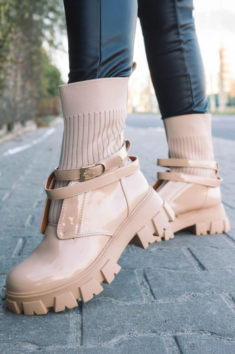 Γυναικεία μποτάκια RIVANZA, Χρώμα: μπεζ, IVET.EU - Εκπτώσεις έως -80%