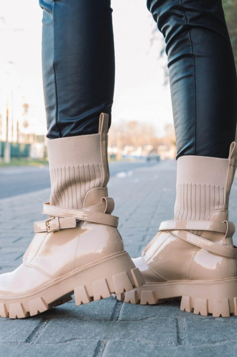 Γυναικεία μποτάκια RIVANZA, Χρώμα: μπεζ, IVET.EU - Εκπτώσεις έως -80%