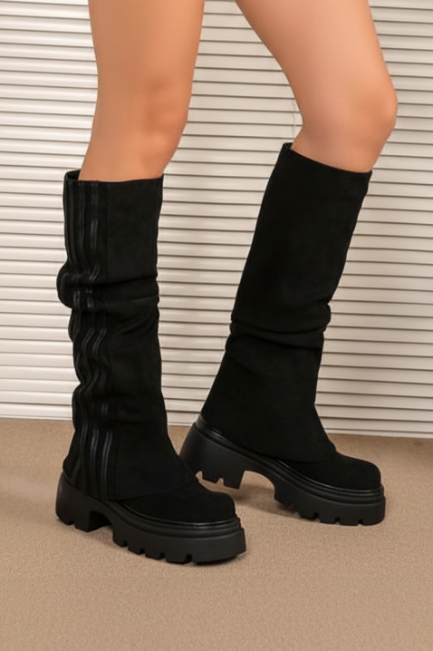 Μπότες DOLEGRIA BLACK, Χρώμα: μαύρο, IVET.EU - Εκπτώσεις έως -80%