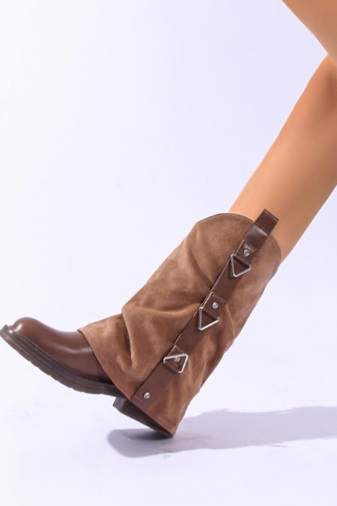 Μπότες KRISTELNA BROWN, Χρώμα: καφέ, IVET.EU - Εκπτώσεις έως -80%