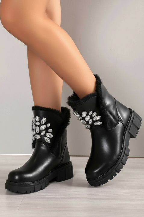 Γυναικεία μποτάκια DONVELXA, Χρώμα: μαύρο, IVET.EU - Εκπτώσεις έως -80%