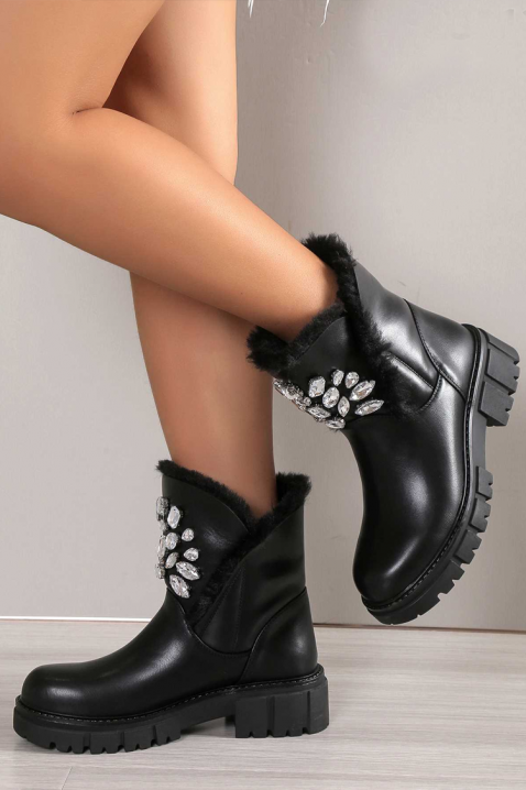 Γυναικεία μποτάκια DONVELXA, Χρώμα: μαύρο, IVET.EU - Εκπτώσεις έως -80%