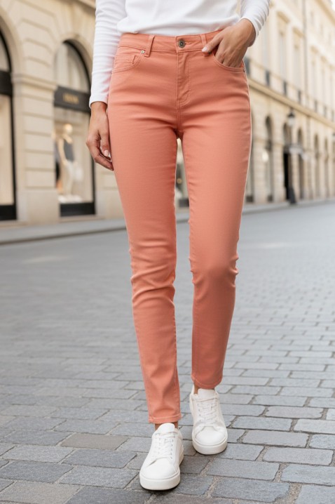 Παντελόνι FREFIDA, Χρώμα: ροδακινί, IVET.EU - Εκπτώσεις έως -80%