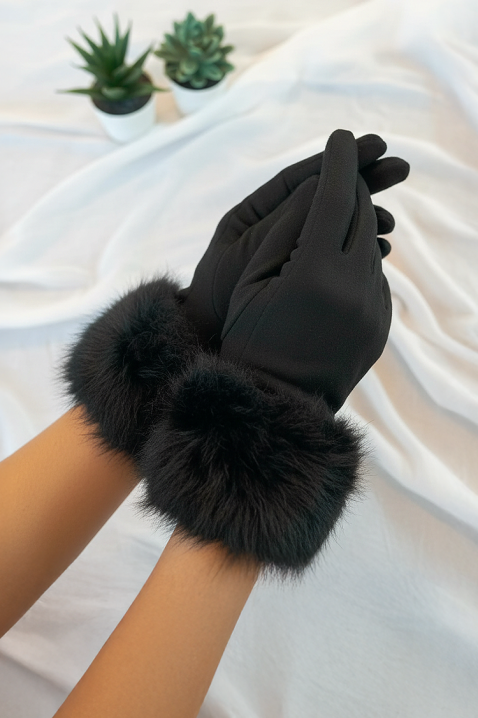 Γυναικεία γάντια LORZILA, Χρώμα: μαύρο, IVET.EU - Εκπτώσεις έως -80%