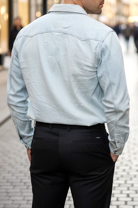 Ανδρικό πουκάμισο TORMER SKY, Χρώμα: Γαλάζιο, IVET.EU - Εκπτώσεις έως -80%