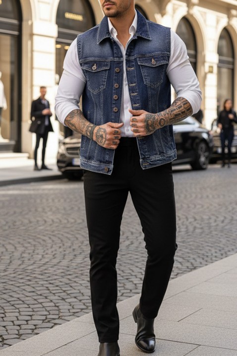 Ανδρικό γιλέκο REFERO BLUE, Χρώμα: μπλε, IVET.EU - Εκπτώσεις έως -80%