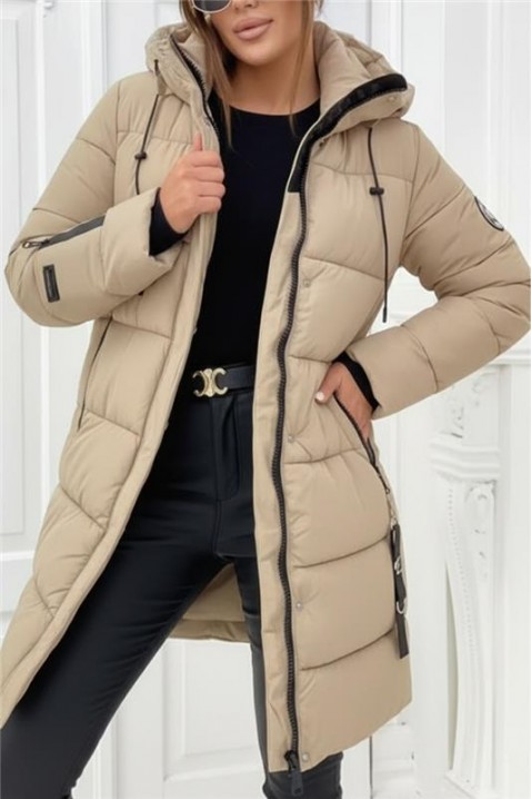 Μπουφάν ZIMRELDA BEIGE, Χρώμα: μπεζ, IVET.EU - Εκπτώσεις έως -80%