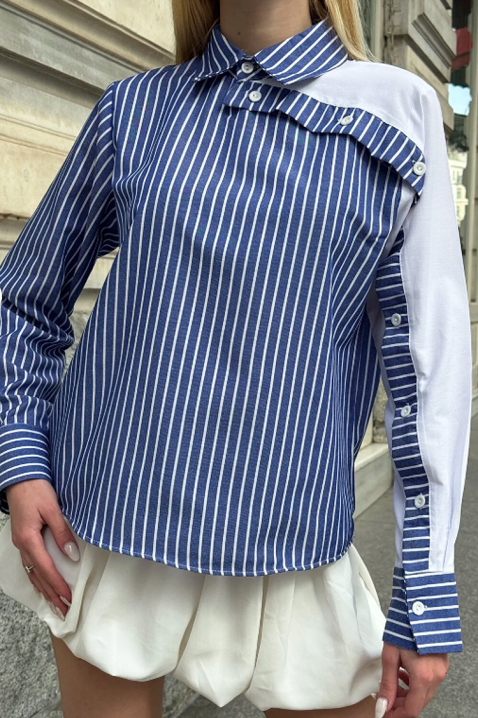 Γυναικείο πουκάμισο RAGLENZA, Χρώμα: μπλε, IVET.EU - Εκπτώσεις έως -80%