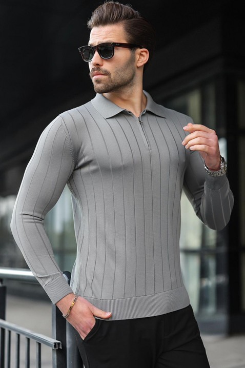 Ανδρική μπλούζα NERFEDO, Χρώμα: γκρι, IVET.EU - Εκπτώσεις έως -80%