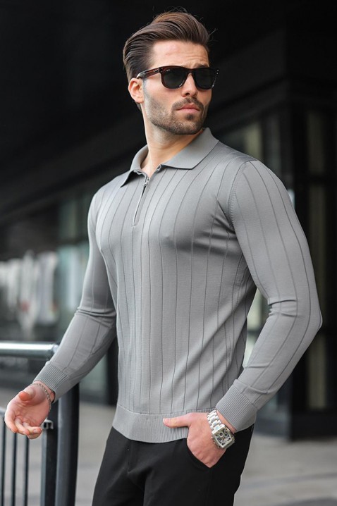 Ανδρική μπλούζα NERFEDO, Χρώμα: γκρι, IVET.EU - Εκπτώσεις έως -80%