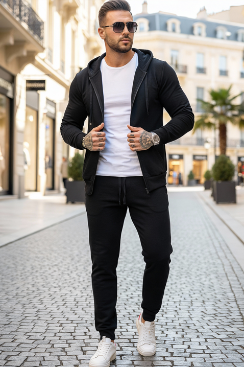 Ανδρικό σύνολο PAXEN BLACK, Χρώμα: μαύρο, IVET.EU - Εκπτώσεις έως -80%