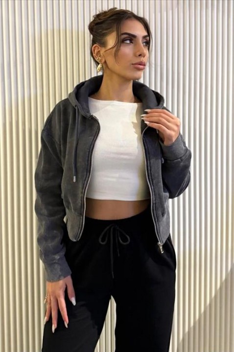 Φούτερ GRAFELZA, Χρώμα: γραφίτης, IVET.EU - Εκπτώσεις έως -80%