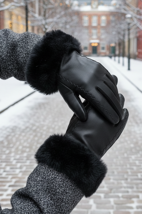 Γυναικεία γάντια POLIARZA BLACK, Χρώμα: μαύρο, IVET.EU - Εκπτώσεις έως -80%