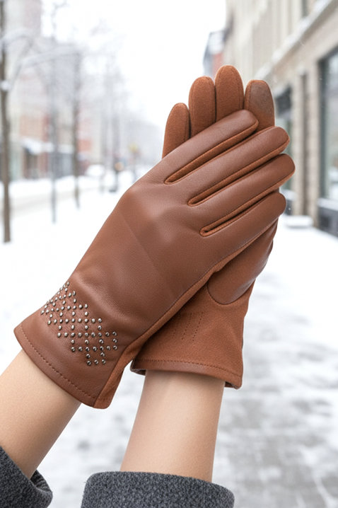 Γυναικεία γάντια VAKALZA CAMEL, Χρώμα: ανοιχτό καφέ, IVET.EU - Εκπτώσεις έως -80%