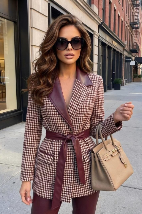 Σακάκι SKAPILZA BORDO, Χρώμα: μπορντό, IVET.EU - Εκπτώσεις έως -80%