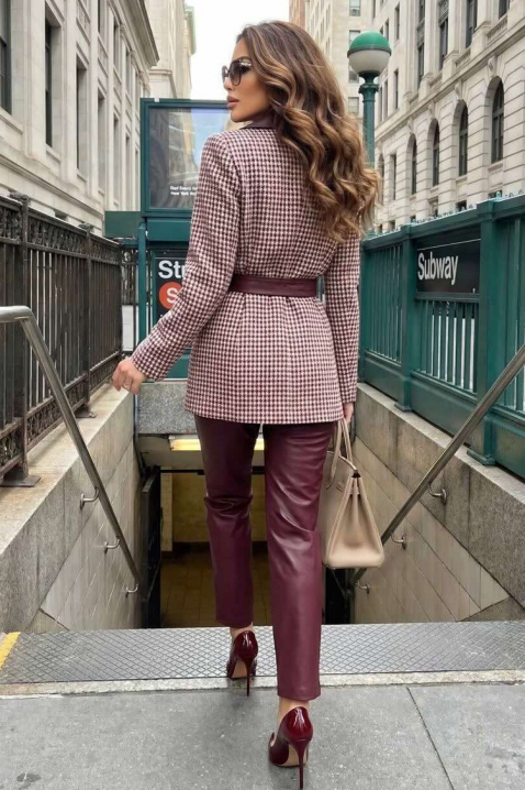 Σακάκι SKAPILZA BORDO, Χρώμα: μπορντό, IVET.EU - Εκπτώσεις έως -80%