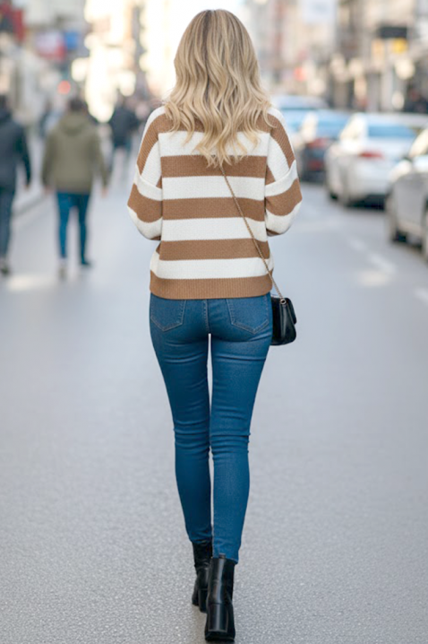 Πουλόβερ SARLANZA, Χρώμα: ανοιχτό καφέ, IVET.EU - Εκπτώσεις έως -80%