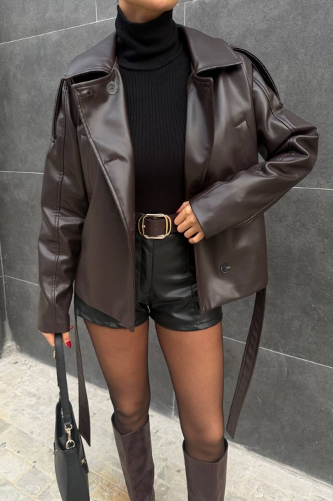 Μπουφάν NEONZANA DARK BROWN, Χρώμα: σκούρο καφέ, IVET.EU - Εκπτώσεις έως -80%