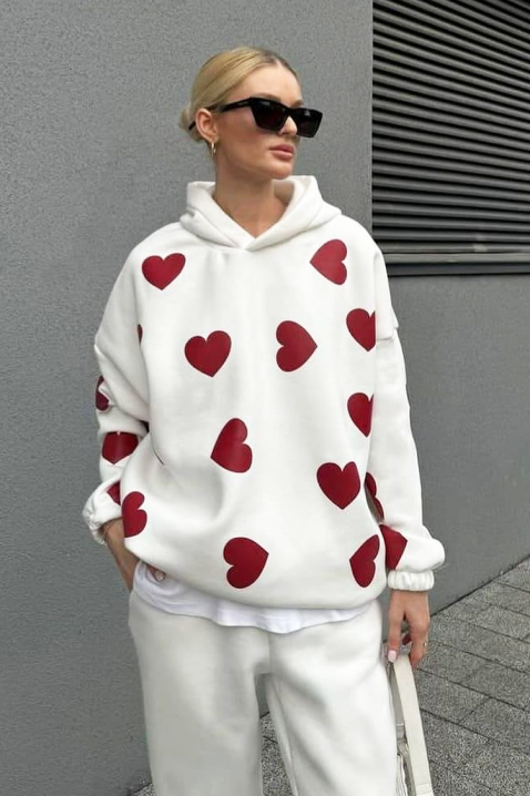 Φούτερ ROKSONA, Χρώμα: άσπρο, IVET.EU - Εκπτώσεις έως -80%