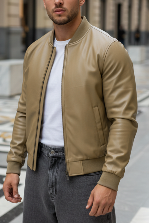 Ανδρικό μπουφάν MOBEZO, Χρώμα: μπεζ, IVET.EU - Εκπτώσεις έως -80%