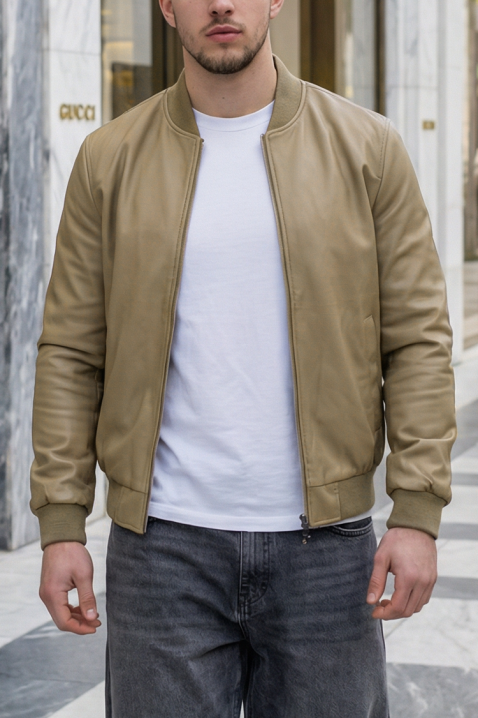 Ανδρικό μπουφάν MOBEZO, Χρώμα: μπεζ, IVET.EU - Εκπτώσεις έως -80%