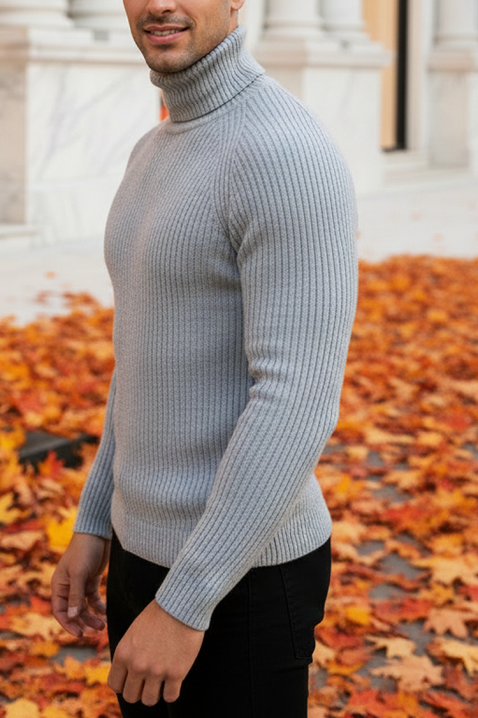 Ανδρικό πουλόβερ BERFEN GREY, Χρώμα: γκρι, IVET.EU - Εκπτώσεις έως -80%