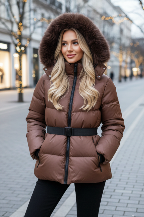 Μπουφάν FROZILIA BROWN, Χρώμα: καφέ, IVET.EU - Εκπτώσεις έως -80%