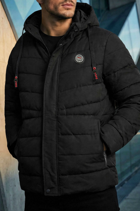 Ανδρικό μπουφάν BITILDO, Χρώμα: μαύρο, IVET.EU - Εκπτώσεις έως -80%