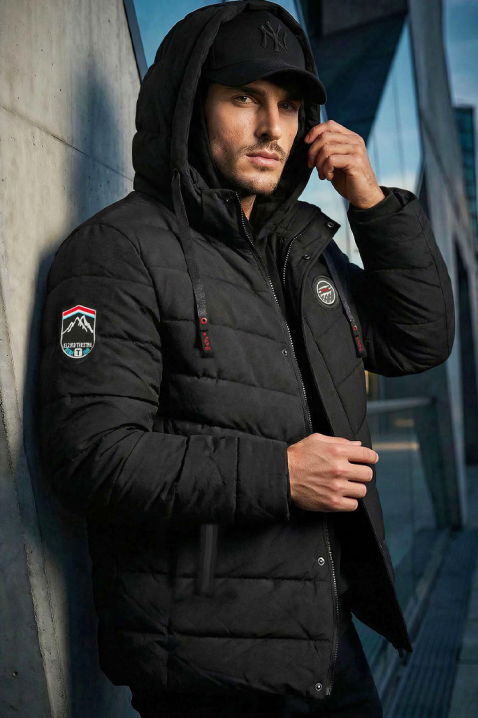 Ανδρικό μπουφάν BITILDO, Χρώμα: μαύρο, IVET.EU - Εκπτώσεις έως -80%