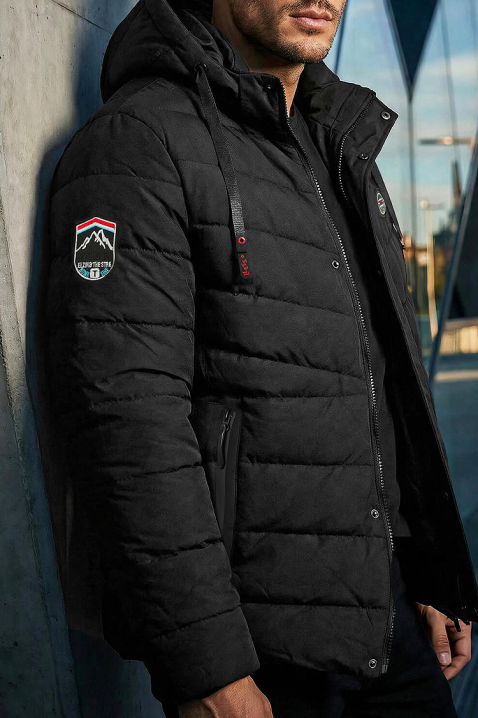 Ανδρικό μπουφάν BITILDO, Χρώμα: μαύρο, IVET.EU - Εκπτώσεις έως -80%