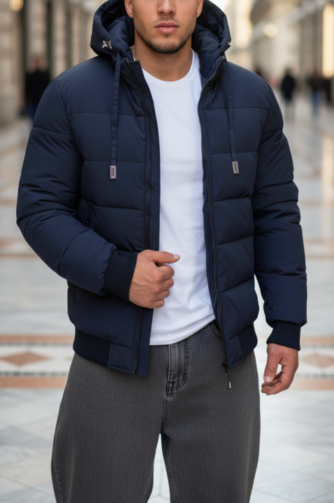 Ανδρικό μπουφάν MAXRONO, Χρώμα: σκούρο μπλε, IVET.EU - Εκπτώσεις έως -80%