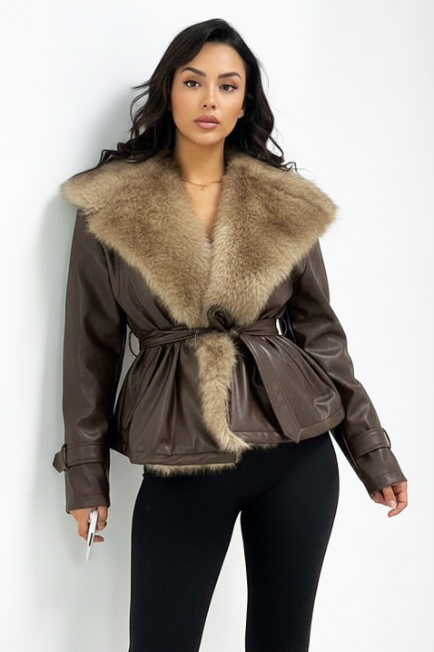 Μπουφάν DEMITRA, Χρώμα: καφέ, IVET.EU - Εκπτώσεις έως -80%