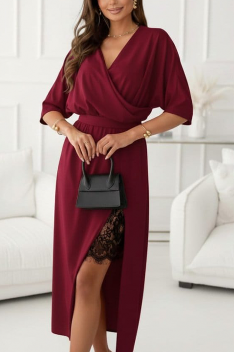 Φόρεμα ULVERZA BORDO, Χρώμα: μπορντό, IVET.EU - Εκπτώσεις έως -80%