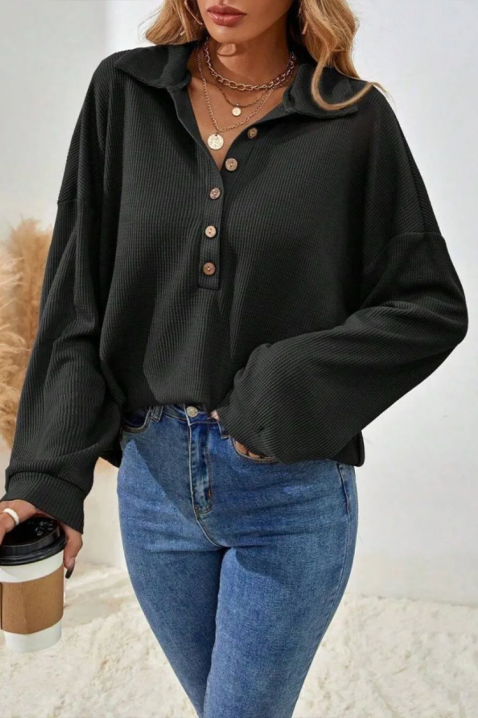 Γυναικεία μπλούζα RIPRELZA BLACK, Χρώμα: μαύρο, IVET.EU - Εκπτώσεις έως -80%