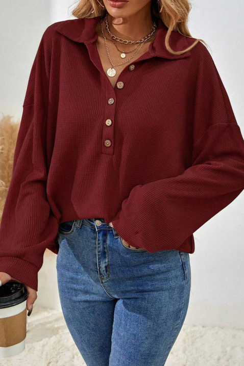 Γυναικεία μπλούζα RIPRELZA BORDO, Χρώμα: μπορντό, IVET.EU - Εκπτώσεις έως -80%