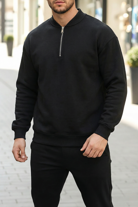 Ανδρική μπλούζα MENEJO BLACK, Χρώμα: μαύρο, IVET.EU - Εκπτώσεις έως -80%