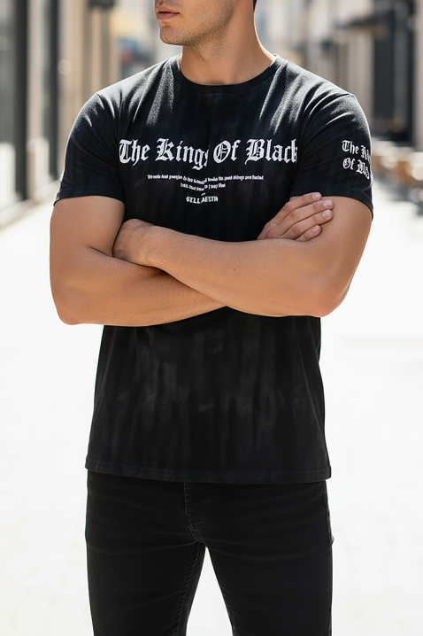 Ανδρικό μπλουζάκι BEMOLO BLACK, Χρώμα: μαύρο, IVET.EU - Εκπτώσεις έως -80%