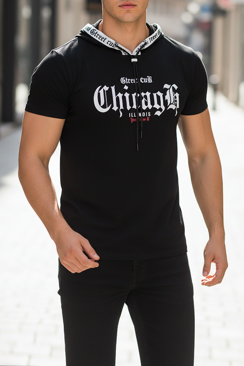 Ανδρικό μπλουζάκι PRILGO BLACK, Χρώμα: μαύρο, IVET.EU - Εκπτώσεις έως -80%