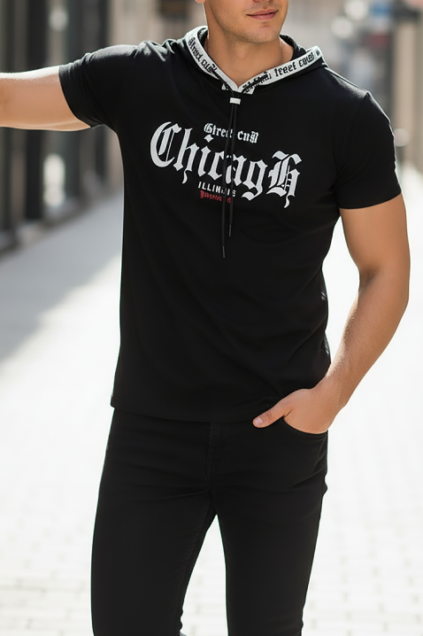 Ανδρικό μπλουζάκι PRILGO BLACK, Χρώμα: μαύρο, IVET.EU - Εκπτώσεις έως -80%