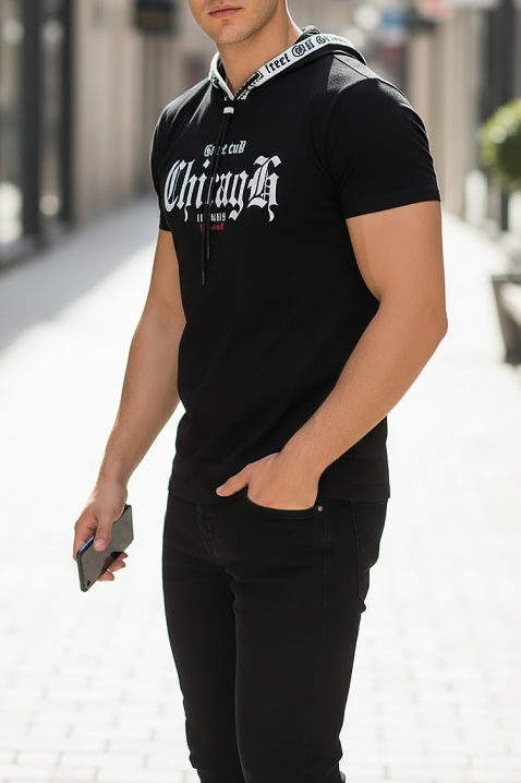 Ανδρικό μπλουζάκι PRILGO BLACK, Χρώμα: μαύρο, IVET.EU - Εκπτώσεις έως -80%