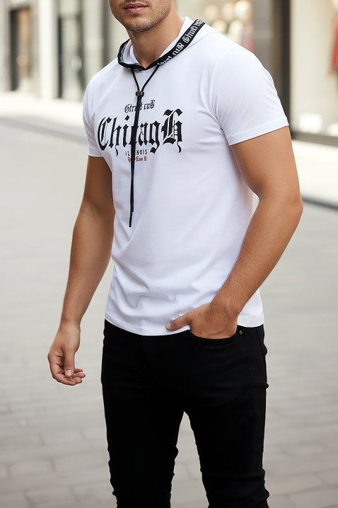 Ανδρικό μπλουζάκι PRILGO WHITE, Χρώμα: άσπρο, IVET.EU - Εκπτώσεις έως -80%