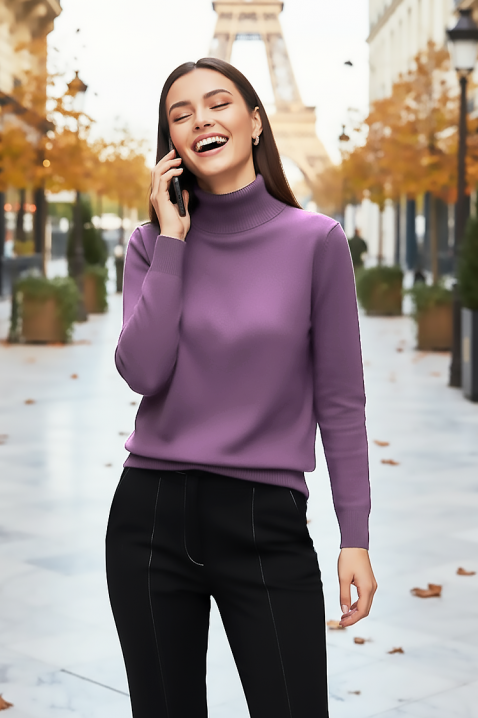 Πουλόβερ ERTIVOMA LILA, Χρώμα: μωβ, IVET.EU - Εκπτώσεις έως -80%