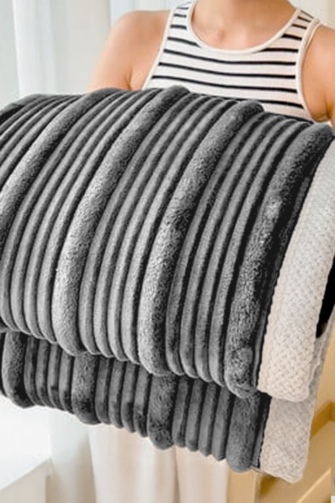 Κουβέρτα JERLONDA GRAFIT 160x200 cm, Χρώμα: γραφίτης, IVET.EU - Εκπτώσεις έως -80%