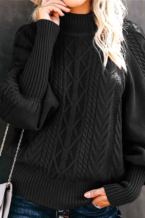 Πουλόβερ TERMOLGA BLACK, Χρώμα: μαύρο, IVET.EU - Εκπτώσεις έως -80%