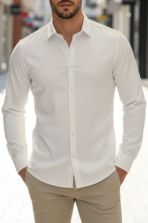 Ανδρικό πουκάμισο FERIZO ECRU, Χρώμα: εκρού, IVET.EU - Εκπτώσεις έως -80%