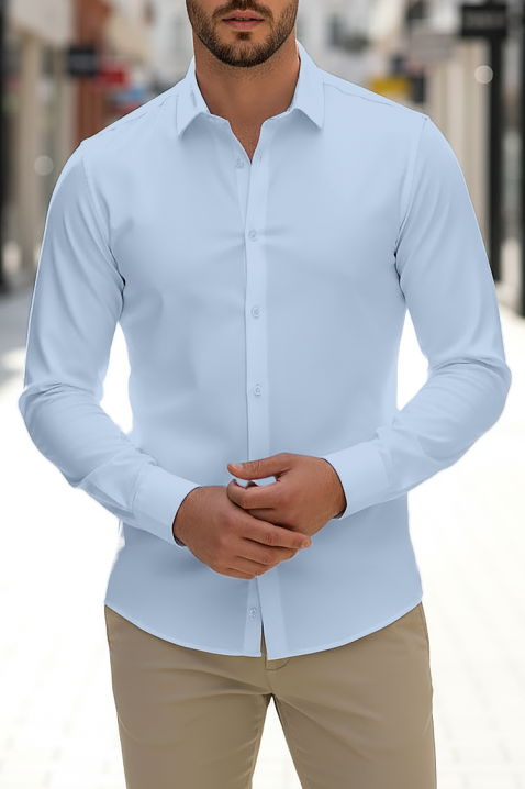 Ανδρικό πουκάμισο FERIZO SKY, Χρώμα: Γαλάζιο, IVET.EU - Εκπτώσεις έως -80%